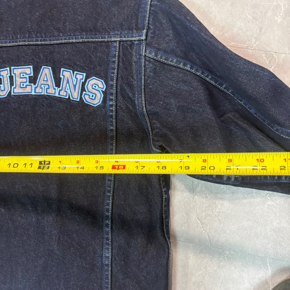 Maurice Malone Mojeans Vintage Indigo Denim Jacket Blue Contrast Stitch Women S - Picture 5 of 6
